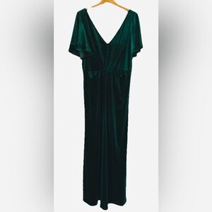 Elegant Green Velvet Dress